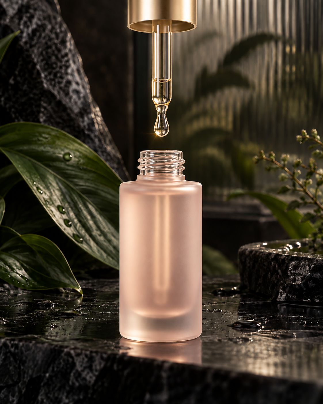 Your Botanical Serum demo product, dropper detail