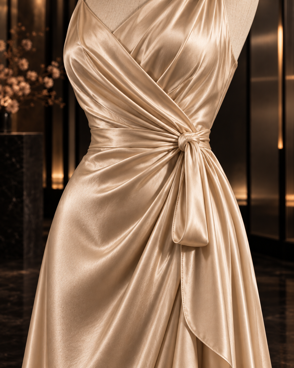 Your Signature Dress demo product, silk detail
